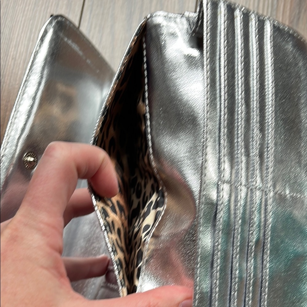 STEVEN MADDEN Black and Silver Studded Wallet - Picture 6 of 10